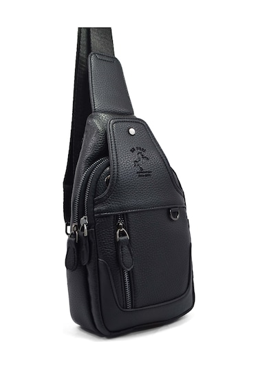 Erkek Siyah Çapraz Askılı Gögüs Ve Omuz Çantası Çapraz Çanta Siyah