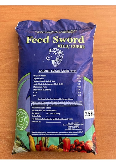 2,5 Kg Isıl İşlem Görmüş Yanmış Elenmiş Koyun Gübresi Organik