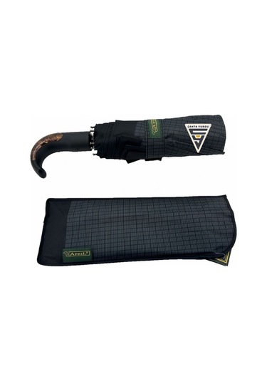 April A-226g A6 Baston Sap 10 Telli Tam Otomatik Şemsiye Siyah