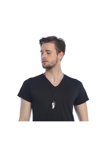 Chavin Kartal Kanadı Erkek Deri Ipli Kolye Cy19 Çok Renkli