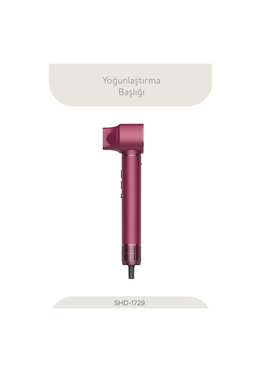 Pro Compact Uzun Multi-styler Hava Üfleme 5in1 Saç Şekillendirici Bldc Shd-1729 Royal Gilded Red Bordo
