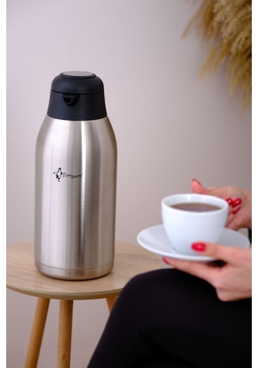 Penguen PNG-1300B 3 Litre Çift Katlı Çelik Çay Termosu