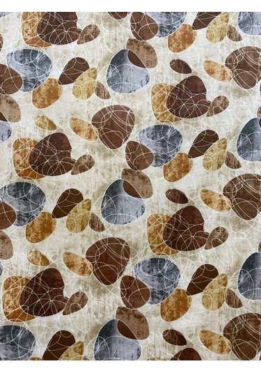 Enesar Home Çakil Desen Döşemelik Kumaş Kahverengi  100 x 140 cm