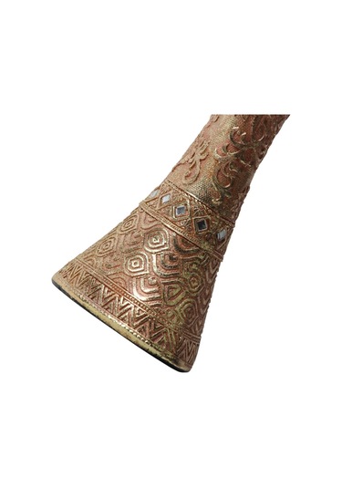 Lüks İşlemeli Geleneksel Yerel Kıyafetli Afrikalı Kadın Heykeli Dekoratif Biblo Ev Ofis Hediyesi Md1