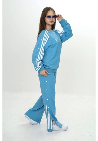 Unisex Çocuk 2 İplik Çıtçıtlı Alt&üst Eşofman Takımı %100 Pamuk Rahat Kalıp-299-eşt-0006 Mavi Unisex Çocuk 2 İplik Çıtçıtlı Alt&üst Eşofman Takımı %100 Pamuk Rahat Kalıp-299-eşt-0006 Mavi