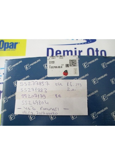 55277857 Yağ Pompası 1,6 Mjet YeniDoblo-Egea-Linea-Mito Pıerburg