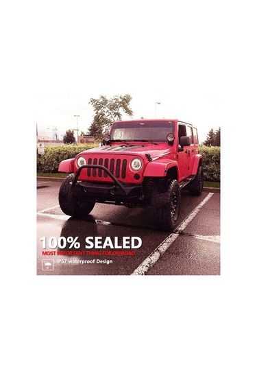 Hallow Aumotop 7" Araba Motosiklet Led Far Drl - Dönüş Sinyali - Düşük Beyaz Ve Kehribar 1 Adet