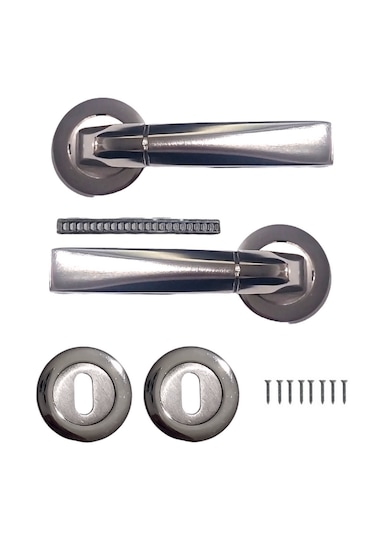 Saten Rozetli Kapı Kolu Oda - Iç Kapı Kol -iç Oda Kapı Kolu