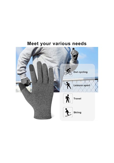 Qingmipy Baskılı Dokunmatik Eldiven - Spor Ve Egzersiz İçin Isıtıcı Eklem Koruma