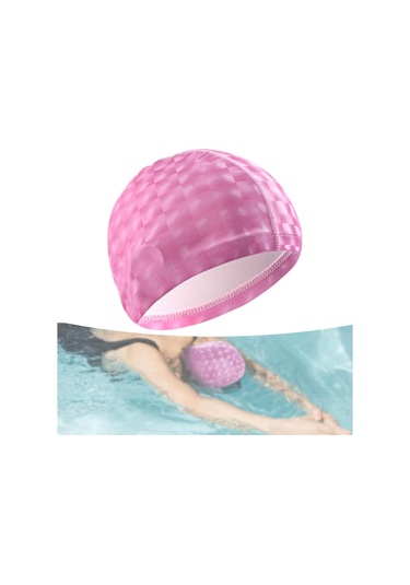Suntek Yüzme Boneleri Saçları Kuru Tutar Havuz Şapkası Pembe
