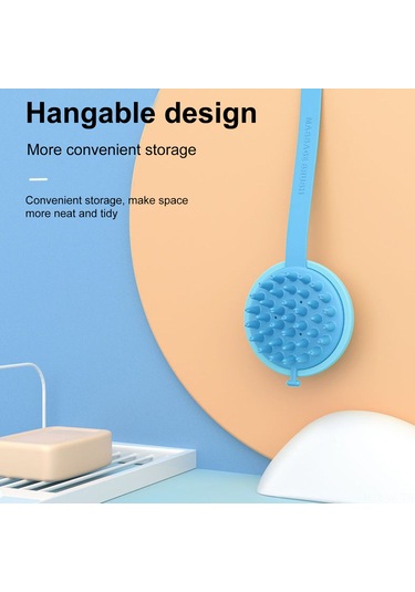 Vkemall Saç Masaj Fırçası - 2'li Set, Kuru Ve Islak Kullanım, Baş Derisi Masajı, Rahat Ve Pratik Tasarım, Göl Mavisi Düz