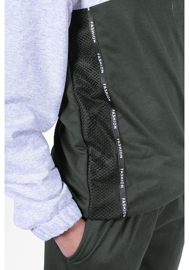 Fyk Kids Kız Çocuk Paris Baskılı Eşofman Takımı Haki Yeşil Haki