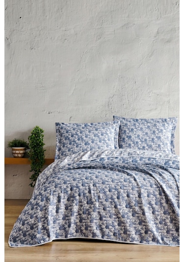 Varol Daisy Çift Kişilik Yatak Örtüsü K.mavı/cıftkısılık Koyu Mavi