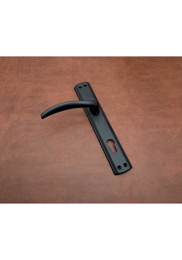 Trim Mat Siyah Lüx Aynalı Çelik Kapı Kolu Sol Basar Tek Yön