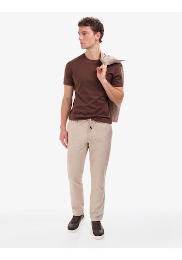 Pierre Cardin Erkek Koyu Kahverengi Tişört Basic 50321139-vr084