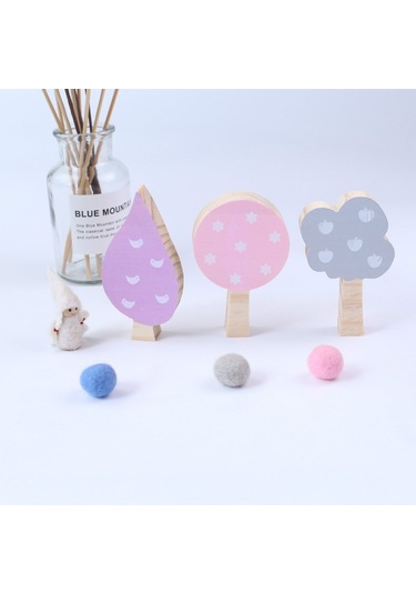 Sones Ahşap Ağaç Üç Parçalı Set Yapı Süslemeleri Fotoğrafçılık Aksesuarları Çocuk Odası Dekorasyonu Set 3 Diğer