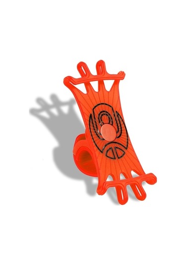 Rogfer Çok Fonksiyonlu Silikon Bisiklet Cep Telefonu Tutucu Motosiklet Sürme Navigasyon Sabit Braket Turuncu Portakal Turuncu