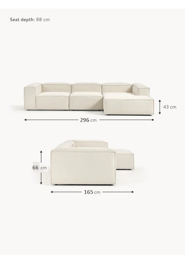 Most Mollis Plus 3 Modül Sağ Köşe Koltuk 01 Lüks Beyaz Bukle Kuma