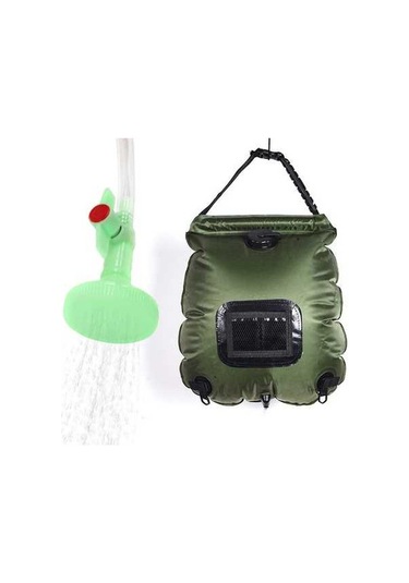 Pazly Su Torbası 20l Katlanabilir Kamp Duş Çantası, Taşınabilir Güneş Enerjili Sıcak Su Kabı Açık Hava İçin Yeşil