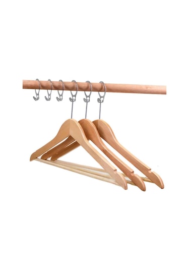 Otel Tipi Elbise Askısı Yerli Halkalı Askı K-115 100 Adet Kahverengi