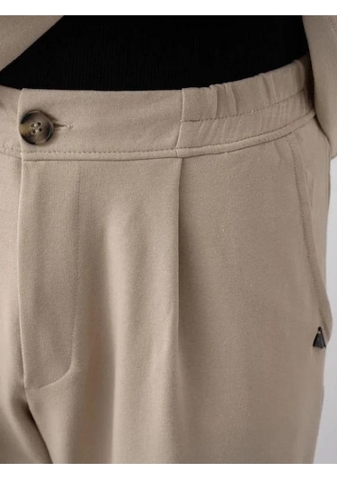 Erkek Çocuk Oversize Gömlek Pantolon Takım-15540 Bej