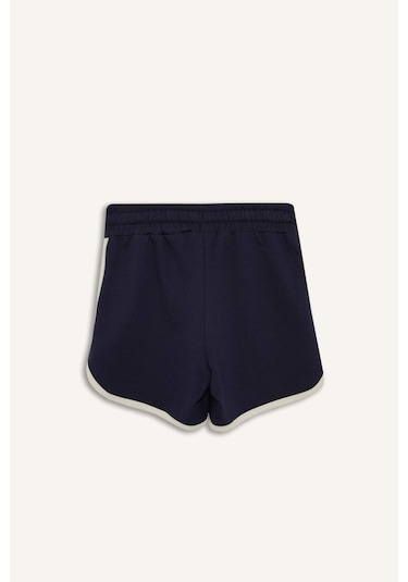 Defacto Kız Çocuk Beli Lastikli Basic Düz Şort B5164a825hsnv251 Lacivert