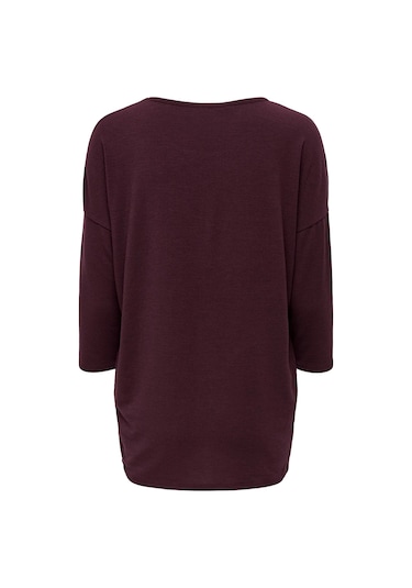 Only 15157920 Genis Yaka Dirsek Kol Kadın Body - Bordo Bordo