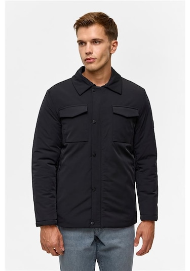 Süvari - Lacivert Slim Düz Mont Lacivert