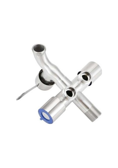 Tongxida Bosphorusboutique Yollu Yollu Vanası Üç Musluk Musluğu Makinesi Lavabo Gümüş Çamaşır Bantlı Açı 2 Ub Renkli Çok Renkli