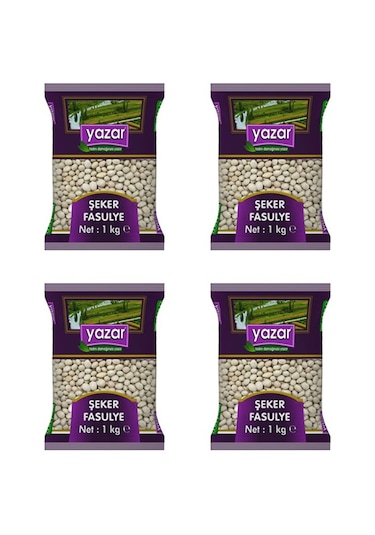 Yazar Şeker Fasulye 1 Kg. X 4 Paket