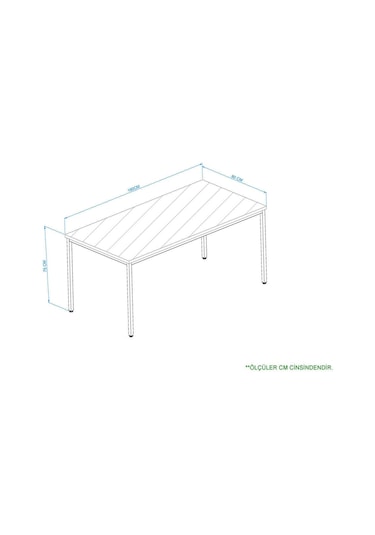 Arpelia Çalışma Masası 160x80x75 Cm Siyah Atlantik Çam Siyah - Atlantik Çam