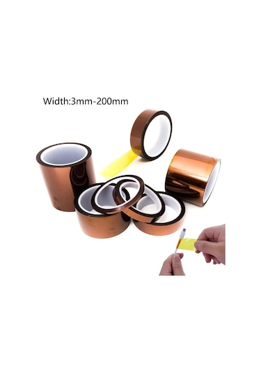1 Adet Genişlik 3-200mm Isı Bga Isı Yalıtımı Poliimid Yalıtım Yüksek Sıcaklık Yapışkan Bant 3d Baskı Kurulu Korumak 30mm