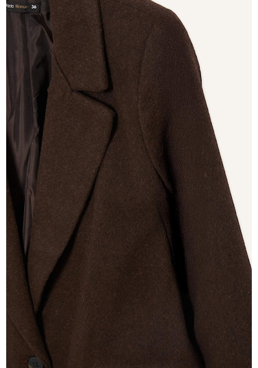 Defacto Regular Fit Flanel Blazer Ceket Y6483az24wnbn192 Kahve