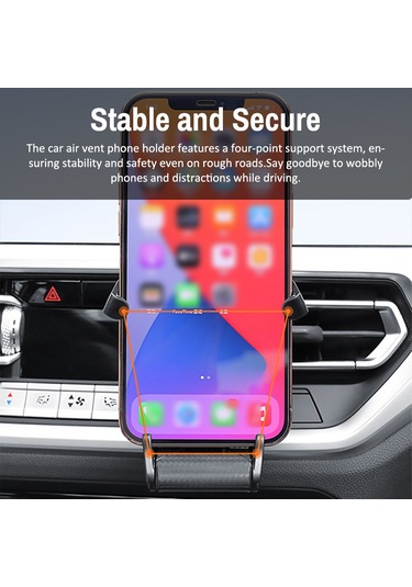 Yifomall Oto Havalandırma Çıkışlı Telefon Tutucu - 360 Döner, Tek Elle Kullanıma Uygun, Sabit Ve Güvenli, Altın Askılı Diğer