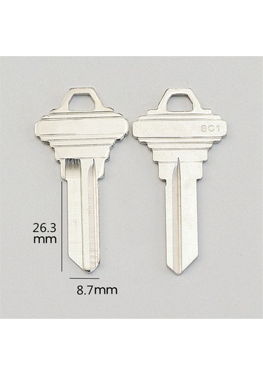 Nayomiglow Blank Keys Sc1 Anahtar Boşlukları 100 Adetlik Paket Blank Key Ev Ofis Pirinç Anahtar Boş, Gümüş