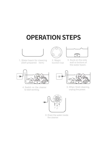 Meyve Temizleyici, Sebze Yıkama Makinesi 10w Tek Düğmeyle