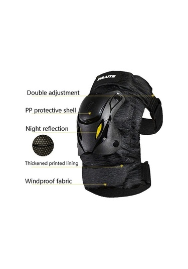 Primepickings Sulaıte Motosiklet Korumalı Dirsek Pedleri - Rüzgar Ve Sıcaklık Koruma Siyah Standart