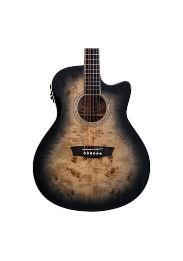 Washburn Deep Forest Burl Ace Black Fade Elektro Akustik Gitar
