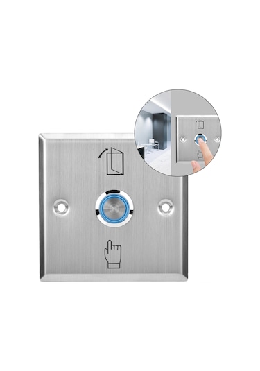 Tenfowee Stahl Kapı Erişim Kontrolü Anahtarı - Işıklandırılmış, Dayanıklı, Basılabilir Çıkış Tuşu Mc102d