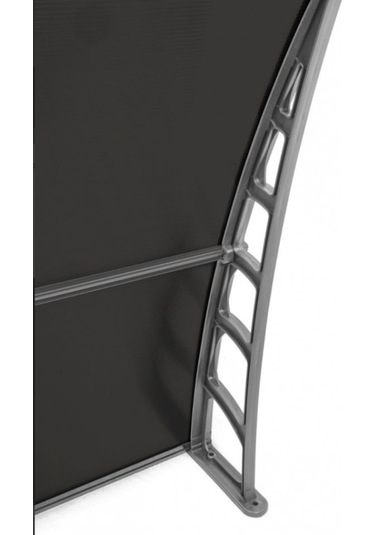 Sundurmagross Lupın Kapı Pencere Üstü Pratik Sundurma 105x600 - Siyah Siyah