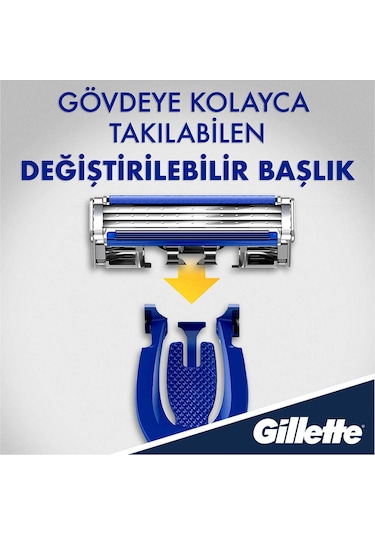 Gillette Blue3 Sensor Hybrid Tıraş Makinesi + Yedek Tıraş Bıçağı 9'lu