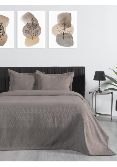 Yatak Örtüsü Marisa Nefes Alabilen, Hafif Ve Şık Tasarımlı Sütlü Kahverengi