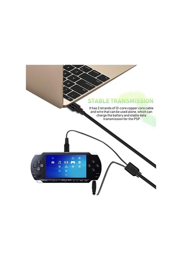 Prestigegoods Sony Psp 1000/2000/3000 İçin 2'li Taşınabilir Usb Veri & Şarj Kablosu Paketi