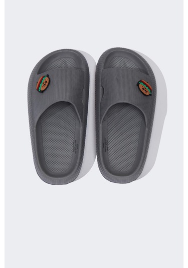 DeFacto Erkek Çocuk Aplike Tırtıklı Taban Cırt Cırtlı Eva Sandalet C2774A825SPGR2