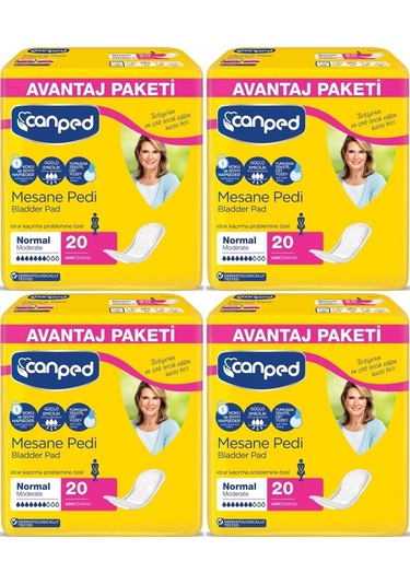 Canped Mesane Pedi Avantaj Paketi Normal Orta Boy M 20'Li x 4 80 Adet