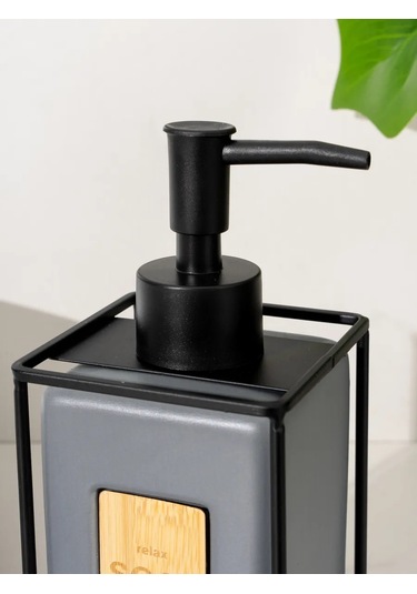 Denezo Seramik Sıvı Sabun Dispanseri, Banyoda Kullanım İçin Dağıtıcı 317948337 Gri