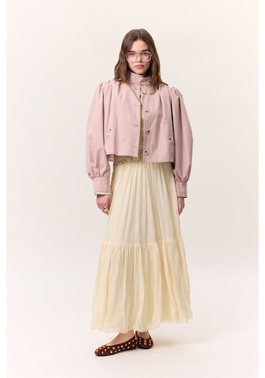 Crush Piliseli Uzun Etek Vanilya Vanilya