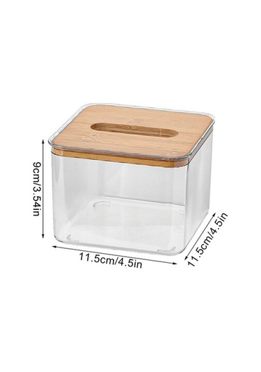 A-küçük-şeffaf Doku Kutusu Ahşap Kapaklı Kurutma Makinesi Çarşaf Kurutma Makinesi Elbise Pimleri Saklama Kutusu Peçetelik 46870410