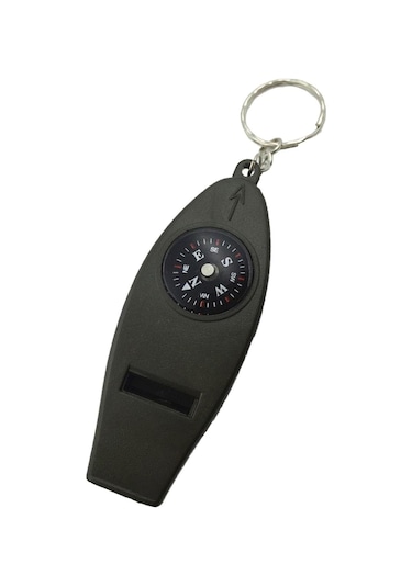 Suntek Düdük Termometre Combo Survival Taşınabilir Siyah