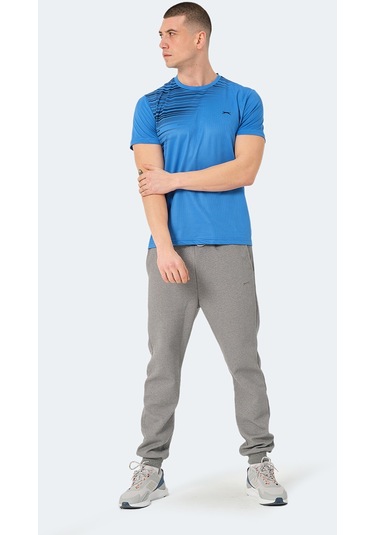 Slazenger RAVEN Erkek  Saks Mavi Tişört